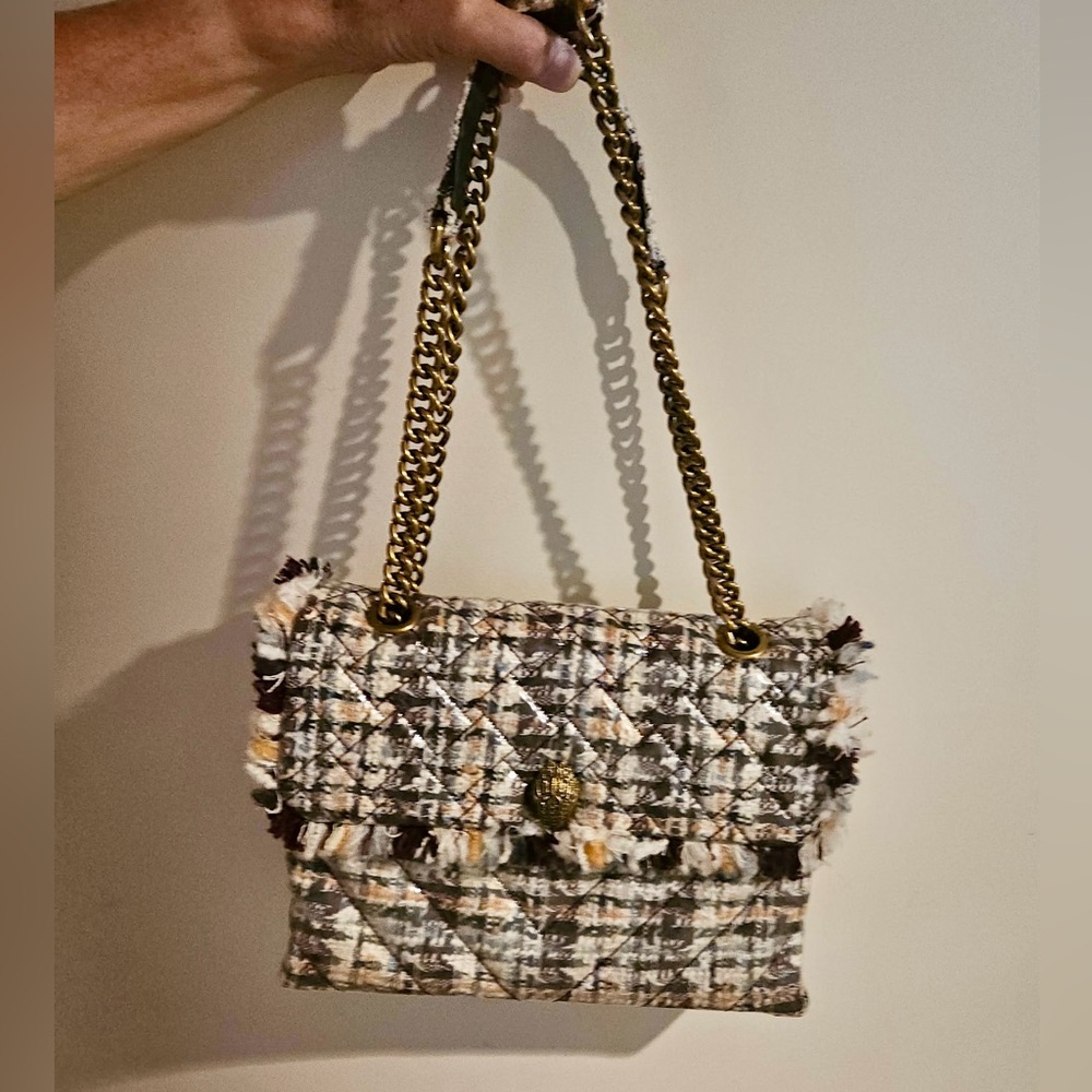 NWOT Kurt Geiger Chic Tweed Chain Strap Bag